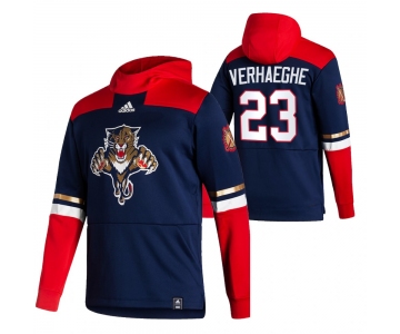 Florida Panthers #23 Carter Verhaeghe Adidas Reverse Retro Pullover Hoodie Navy