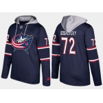 Adidas Columbus Blue Jackets 72 Sergei Bobrovsky Name And Number Navy Hoodie