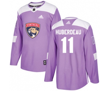 Adidas Panthers #11 Jonathan Huberdeau Purple Authentic Fights Cancer Stitched NHL Jersey