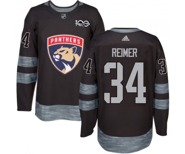 Adidas Panthers #34 James Reimer Black 1917-2017 100th Anniversary Stitched NHL Jersey