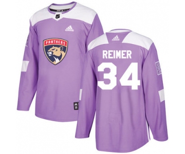 Adidas Panthers #34 James Reimer Purple Authentic Fights Cancer Stitched NHL Jersey