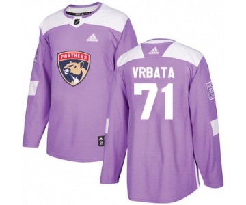 Adidas Panthers #71 Radim Vrbata Purple Authentic Fights Cancer Stitched NHL Jersey