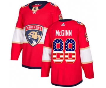 Adidas Panthers #88 Jamie McGinn Red Home Authentic USA Flag Stitched NHL Jersey