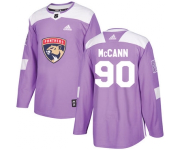 Adidas Panthers #90 Jared McCann Purple Authentic Fights Cancer Stitched NHL Jersey