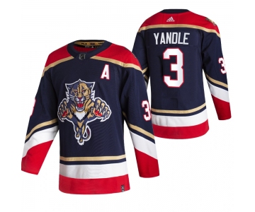 Florida Panthers #3 Keith Yandle Black Men's Adidas 2020-21 Reverse Retro Alternate NHL Jersey