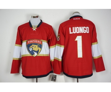 Men's Florida Panthers #1 Roberto Luongo Red 2016-17 Home Reebok Hockey Jersey
