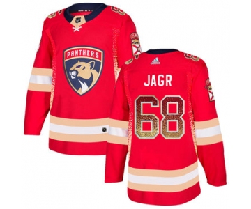 Men's Florida Panthers #68 Jaromir Jagr Red Drift Fashion Adidas Jersey