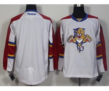 Men's Florida Panthers Blank Reebok White Away Hockey Jersey