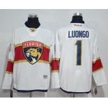 Panthers #1 Roberto Luongo White Road Stitched NHL Jersey