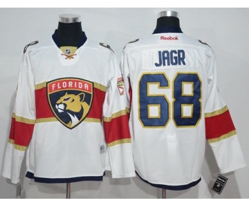 Panthers #68 Jaromir Jagr White Road Stitched NHL Jersey