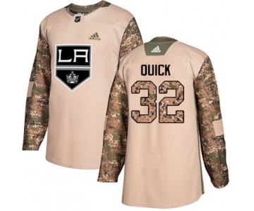 Adidas Kings #32 Jonathan Quick Camo Authentic 2017 Veterans Day Stitched NHL Jersey