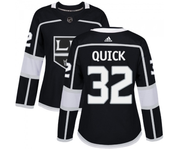 Adidas Los Angeles Kings #32 Jonathan Quick Black Home Authentic Women's Stitched NHL Jersey