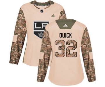 Adidas Los Angeles Kings #32 Jonathan Quick Camo Authentic 2017 Veterans Day Women's Stitched NHL Jersey