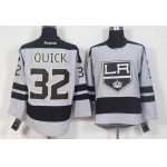 Men's Los Angeles Kings #32 Jonathan Quick Gray Alternate Stitched NHL 2016-17 Reebok Hockey Jersey