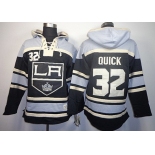 Old Time Hockey Los Angeles Kings #32 Jonathan Quick Black Hoodie