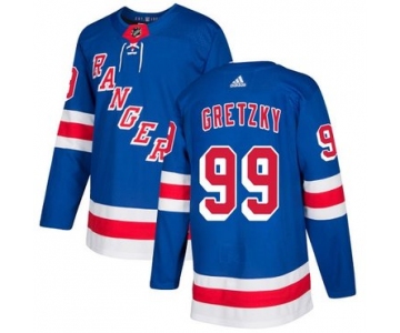 Adidas Rangers #99 Wayne Gretzky Royal Blue Home Authentic Stitched NHL Jersey