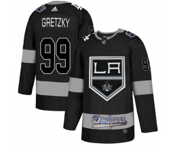 LA Kings With Dodgers 99 Wayne Gretzky Black Adidas Jersey