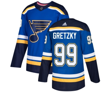 Men's Adidas St. Louis Blues #99 Wayne Gretzky Blue Home Authentic Stitched NHL Jersey