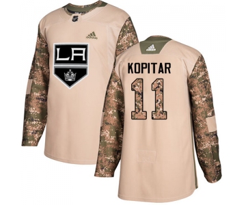 Adidas Kings #11 Anze Kopitar Camo Authentic 2017 Veterans Day Stitched NHL Jersey