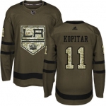 Adidas Kings #11 Anze Kopitar Green Salute to Service Stitched NHL Jersey