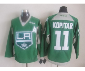 Los Angeles Kings #11 Anze Kopitar 2014 Training Green Jersey