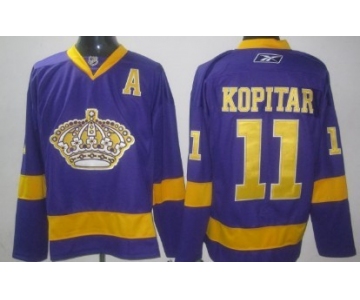 Los Angeles Kings #11 Anze Kopitar Purple Jersey