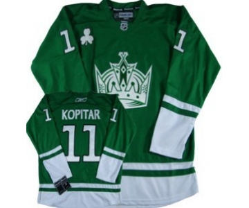 Los Angeles Kings #11 Anze Kopitar St. Patrick's Day Green Jersey