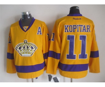 Los Angeles Kings #11 Anze Kopitar Yellow Jersey