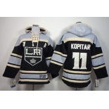 Old Time Hockey Los Angeles Kings #11 Anze Kopitar Black Kids Hoodie