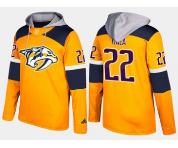 Adidas Nashville Predators 22 Kevin Fiala Name And Number Yellow Hoodie