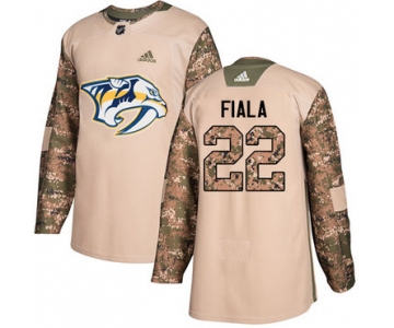 Adidas Predators #22 Kevin Fiala Camo Authentic 2017 Veterans Day Stitched NHL Jersey