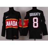 2014 Olympics Canada #8 Drew Doughty Black Jersey