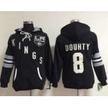 Los Angeles Kings #8 Drew Doughty Black Women's Old Time Heidi Hoodie