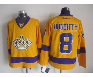 Los Angeles Kings #8 Drew Doughty Yellow Jersey