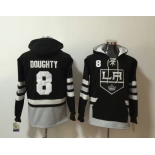 Men's Los Angeles Kings #8 Drew Doughty NEW Black Pocket Stitched NHL Old Time Hockey Hoodie