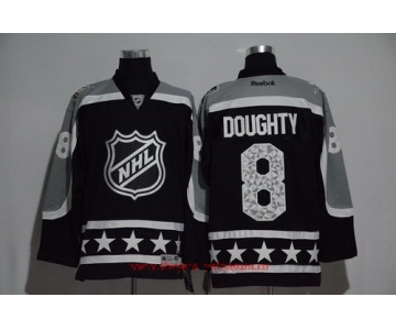 Men's Pacific Division Los Angeles Kings #8 Drew Doughty Reebok Black 2017 NHL All-Star Stitched Ice Hockey Jersey