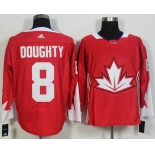 Men's Team Canada #8 Drew Doughty Red 2016 World Cup of Hockey Game Jersey
