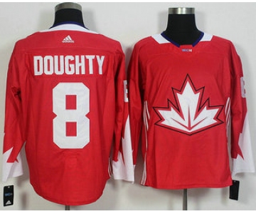 Men's Team Canada #8 Drew Doughty Red 2016 World Cup of Hockey Game Jersey