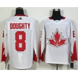 Men's Team Canada #8 Drew Doughty White 2016 World Cup of Hockey Game Jersey