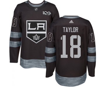 Adidas Kings #18 Dave Taylor Black 1917-2017 100th Anniversary Stitched NHL Jersey