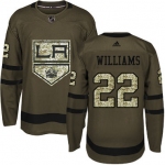 Adidas Kings #22 Tiger Williams Green Salute to Service Stitched NHL Jersey