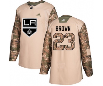 Adidas Kings #23 Dustin Brown Camo Authentic 2017 Veterans Day Stitched NHL Jersey