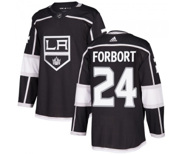 Adidas Kings #24 Derek Forbort Black Home Authentic Stitched NHL Jersey