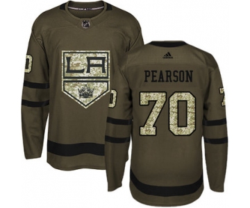 Adidas Kings #70 Tanner Pearson Green Salute to Service Stitched NHL Jersey