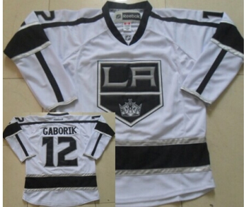 Los Angeles Kings #12 Marian Gaborik White Jersey