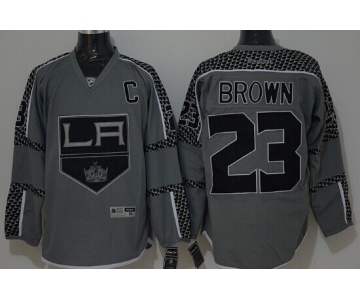 Los Angeles Kings #23 Dustin Brown Charcoal Gray Jersey