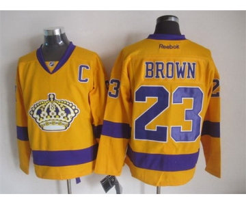Los Angeles Kings #23 Dustin Brown Yellow Jersey
