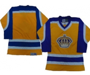 Los Angeles Kings Blank Yellow Throwback With Purple CCM Jersey