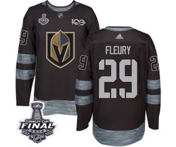 Adidas Golden Knights #29 Marc-Andre Fleury Black 1917-2017 100th Anniversary 2018 Stanley Cup Final Stitched NHL Jersey