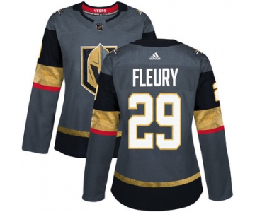 Adidas Vegas Golden Golden Knights #29 Marc-Andre Fleury Grey Home Authentic Women's Stitched NHL Jersey